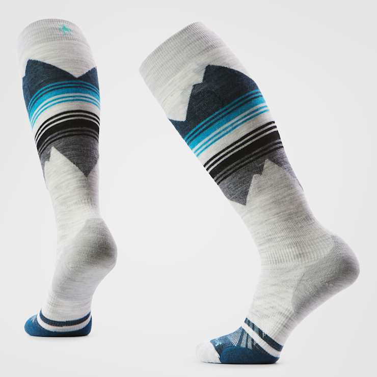 Smartwool Womens Ski Targeted Cushion Pattern Over The Calf Socks Apparel Smartwool Ash-069 Small