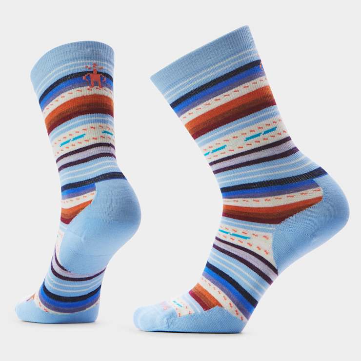 Smartwool Everyday Margarita Zero Cushion Crew Socks Apparel Smartwool Serene Blue Small