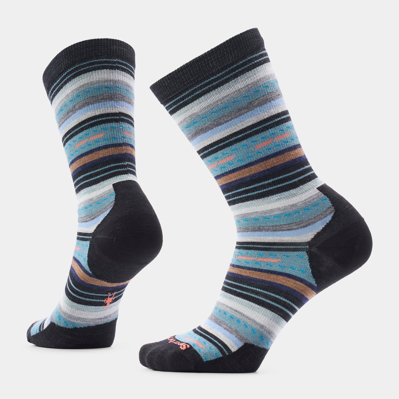 Smartwool Everyday Margarita Zero Cushion Crew Socks Apparel Smartwool Nightfall Blue Small
