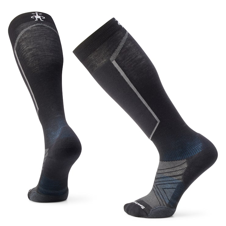 Smartwool Ski Targeted Cushion Extra Stretch Over The Calf Socks Apparel Smartwool Black-001 Small