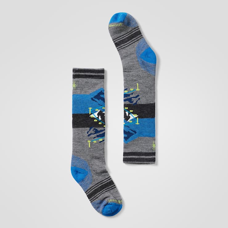 Smartwool Kids' Wintersport Gondola Over The Calf Socks Apparel Smartwool Medium Gray-052 Small