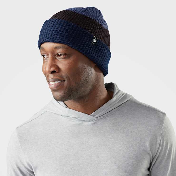 Smartwool Cantar Colorblock Beanie Accessories Smartwool Nightfall Blue-P43