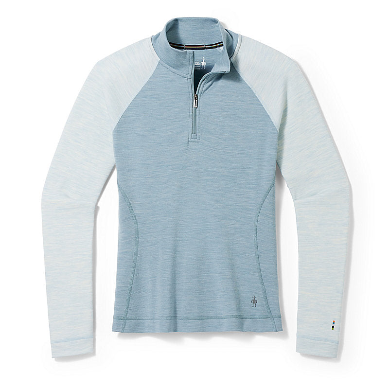 Smartwool Women's Classic Thermal Merino Base Layer 1/4 Zip Apparel Smartwool Lead Heather XSmall