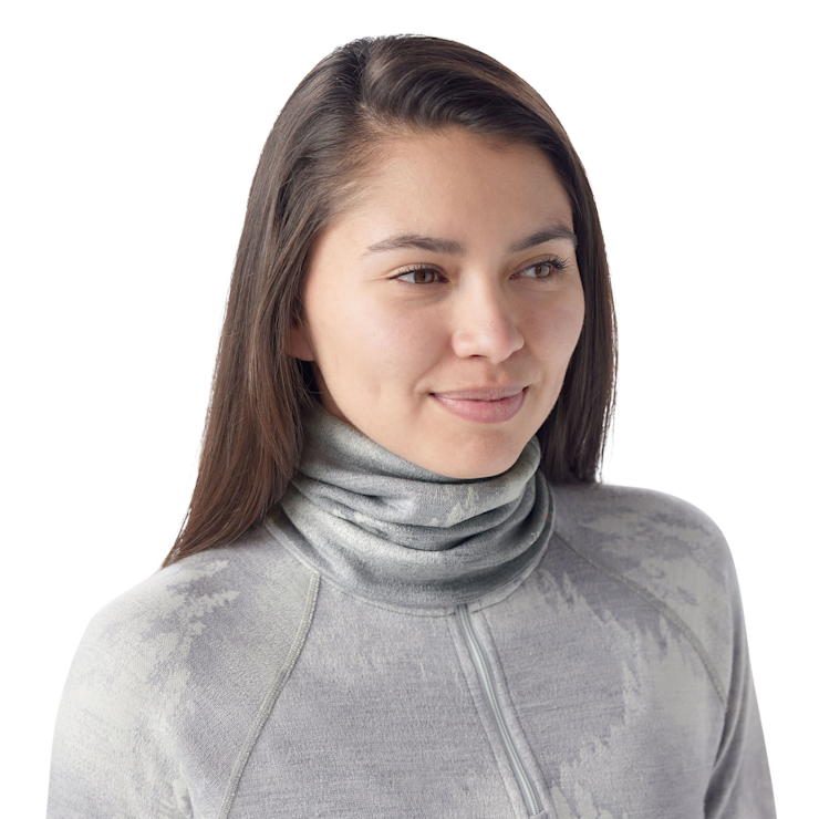 Smartwool Thermal Merino Reversible Neck Gaiter Accessories Smartwool Light Gray Foggy Pines-M74