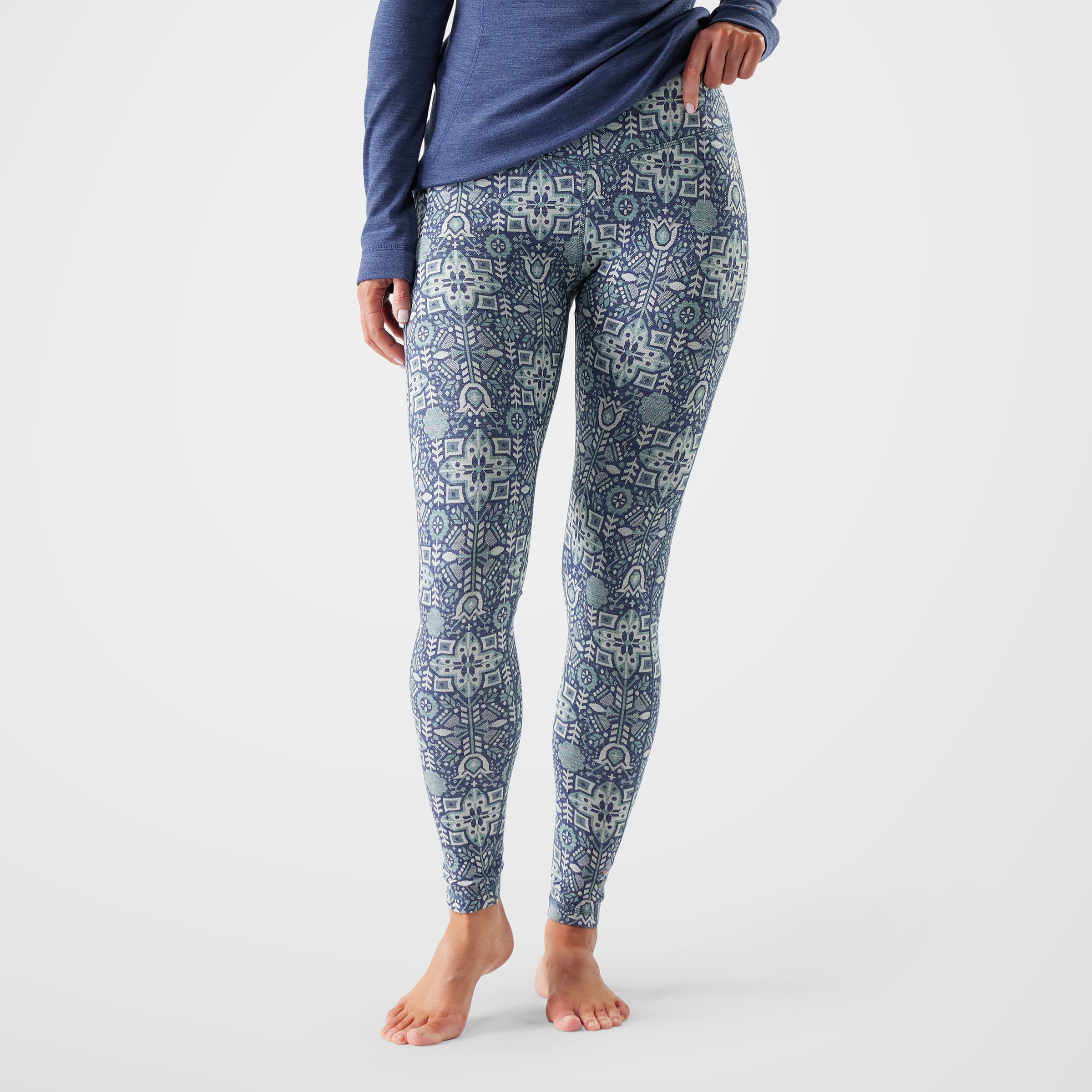 Smartwool Women's Classic Thermal Merino Base Layer Bottom Apparel Smartwool Nightfall Deco Floral-Q01 XSmall