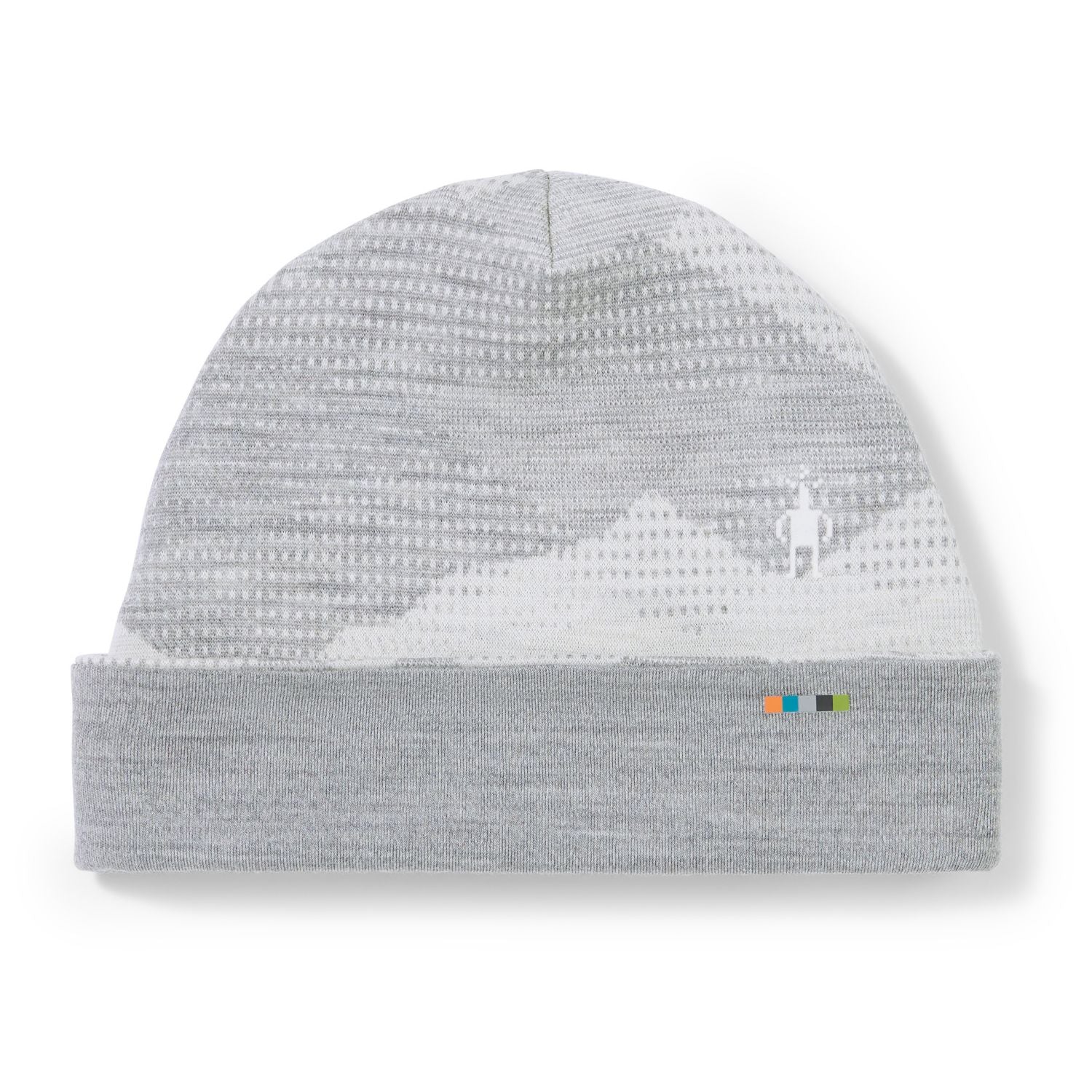 Smartwool Thermal Merino Reversible Pattern Cuffed Beanie Accessories Smartwool Light Grey Mountain Scape-K55