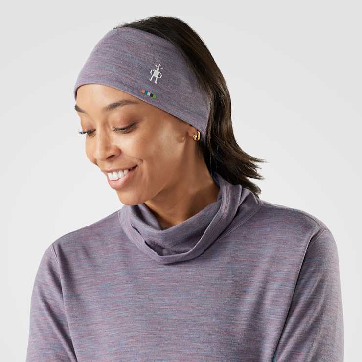 Smartwool Thermal Reversible Headband Accessories Smartwool Chalk Violet Heather/Nightfall Blue-Q42