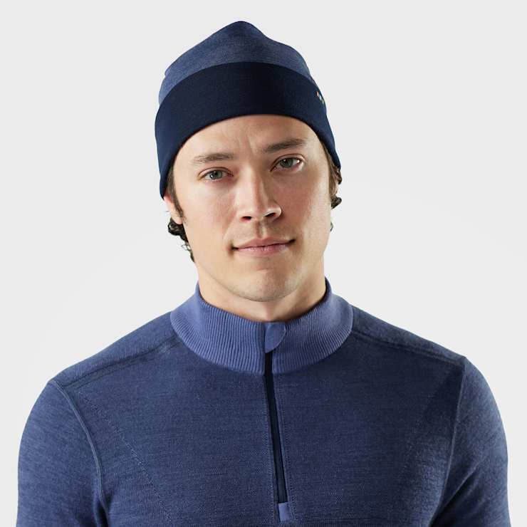Smartwool Thermal Merino Reversible Cuffed Beanie Accessories Smartwool Nightfall Blue/Deep Navy-P62