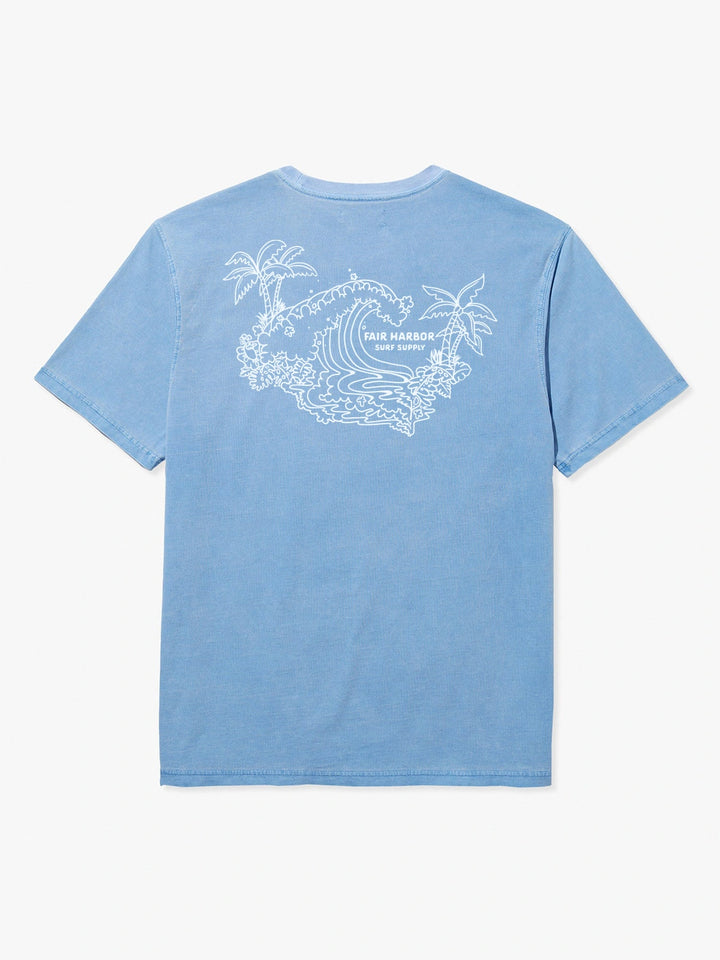 Fair Harbor Men's Saltaire Tee Apparel Fair Harbor Light Blue Surf The Wave Small