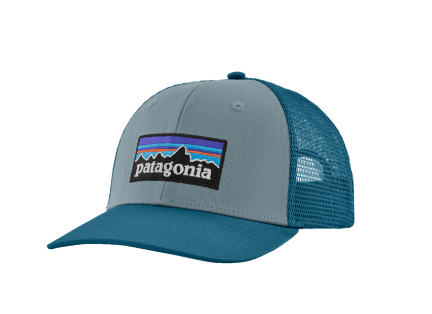 Patagonia P-6 Logo Trucker Hat Accessories Patagonia Blue Sage