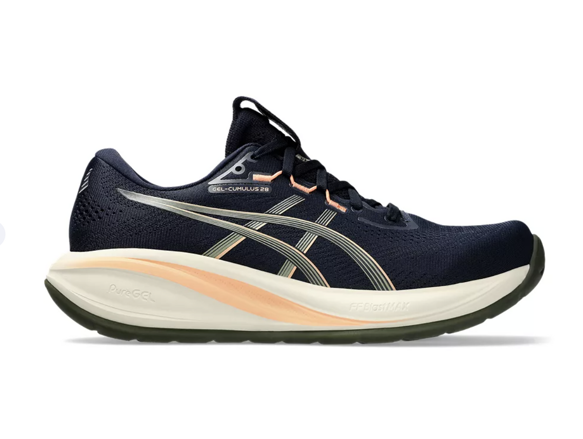 ASICS Men's Gel-Cumulus 28 Footwear ASICS Midnight/Khaki Green-404 7.5 Medium-D
