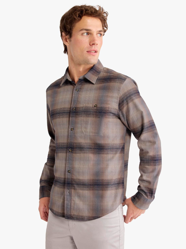 Fair Harbor Men's Seaside Lightweight Flannel Shirt Apparel Fair Harbor Sand Ombre Small