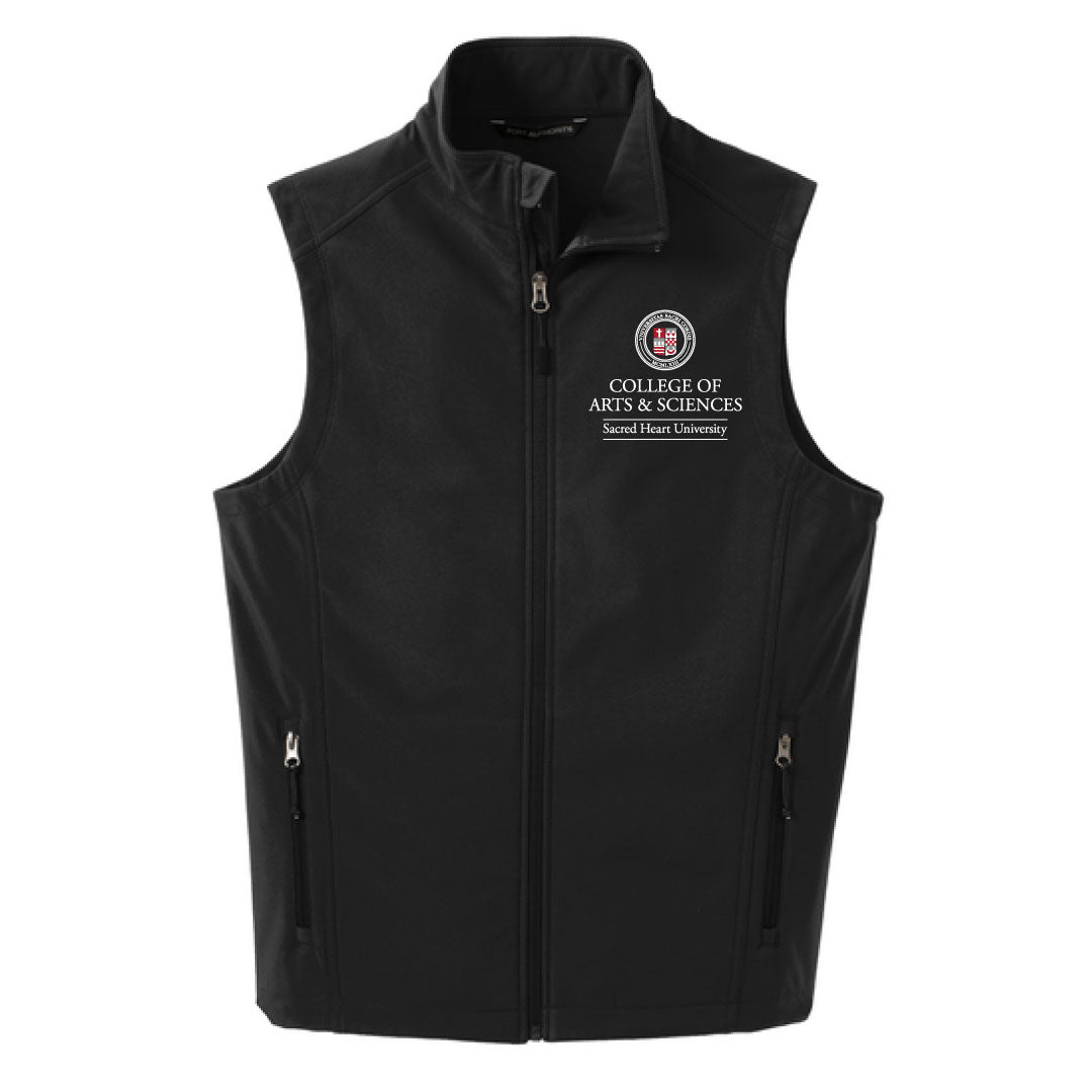 SHU College of Arts & Sciences Soft Shell Vest Logowear SHU College of Arts & Sciences Black Mens S