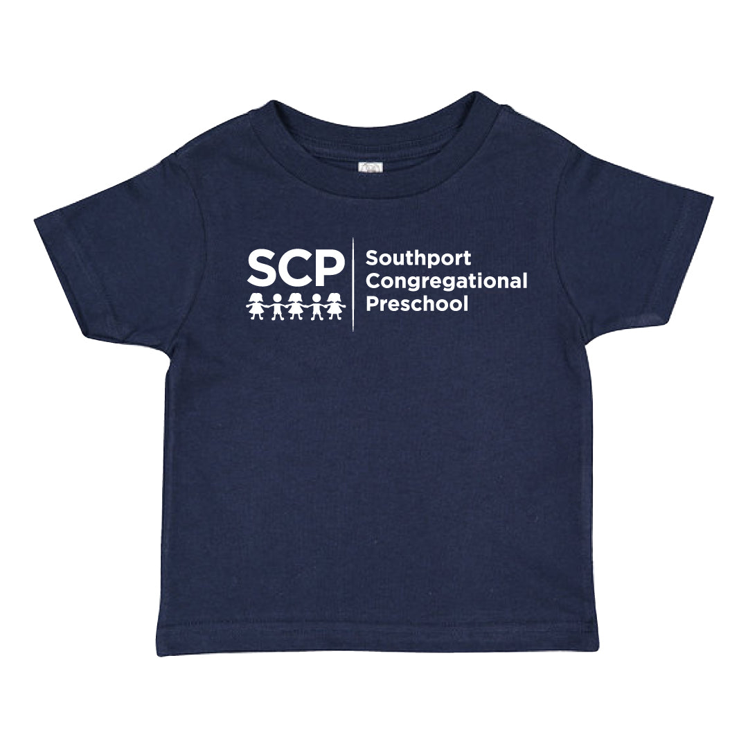 Southport Congregational Preschool Short Sleeve Logowear Southport Congregational Preschool Navy 2T