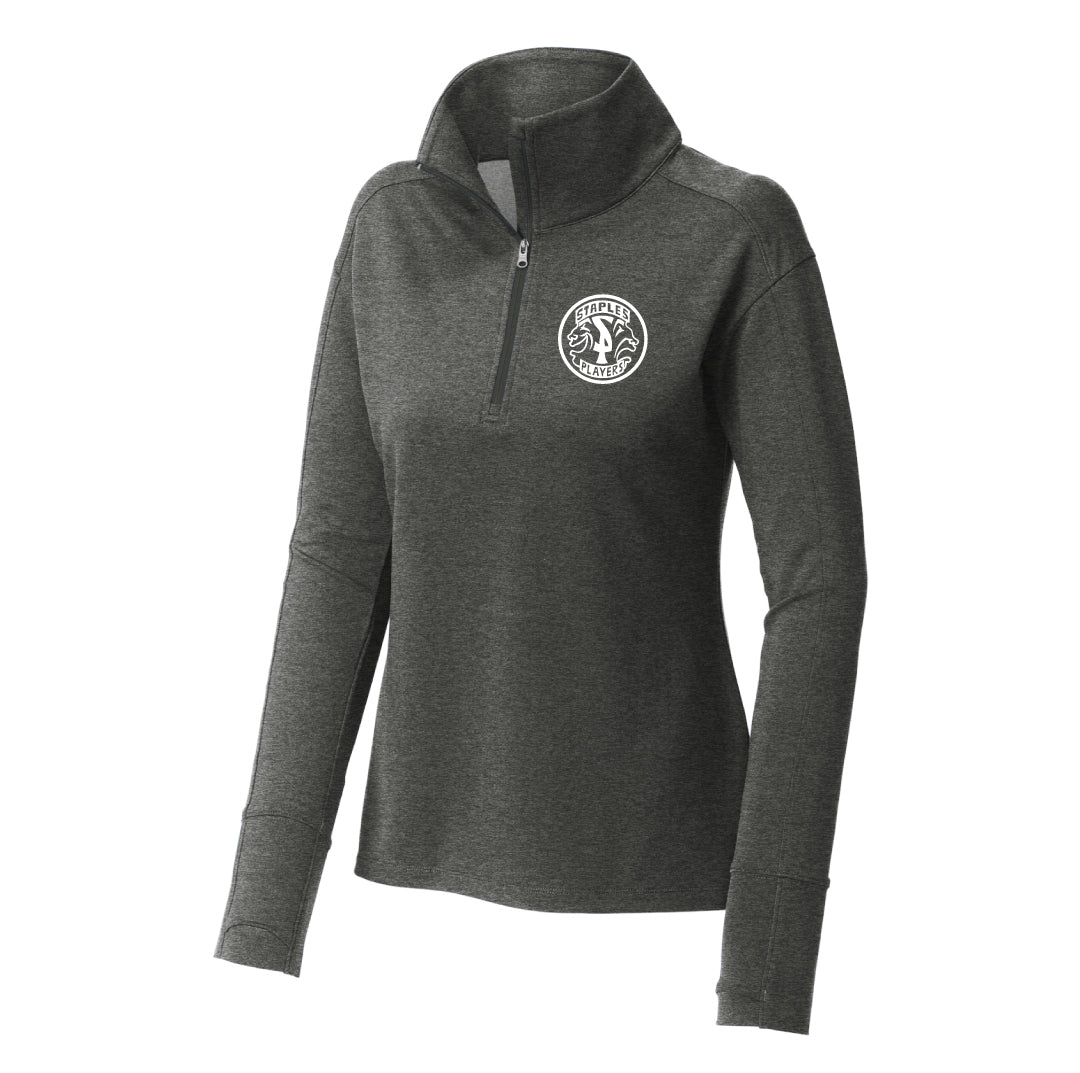 Staples Players Performance 1/4 Zip Logowear Staples Players Dark Grey Ladies XS