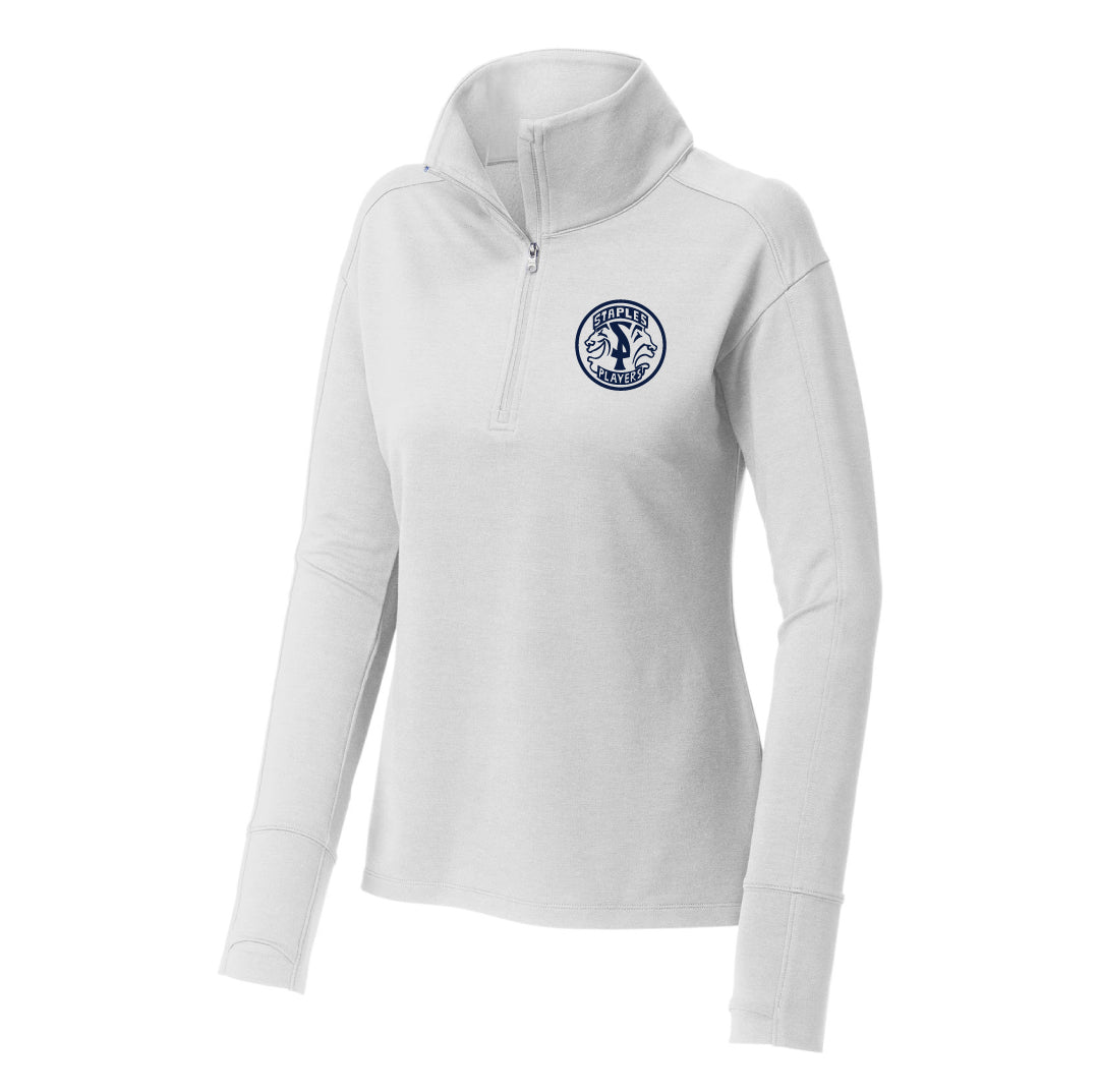 Staples Players Performance 1/4 Zip Logowear Staples Players White Ladies XS