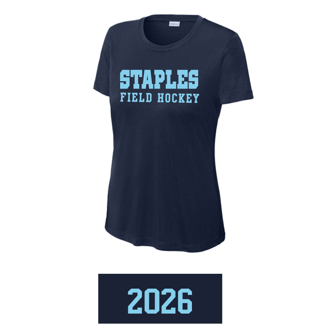 Staples Field Hockey Performance Short Sleeve Logowear Staples Field Hockey Navy Ladies XS