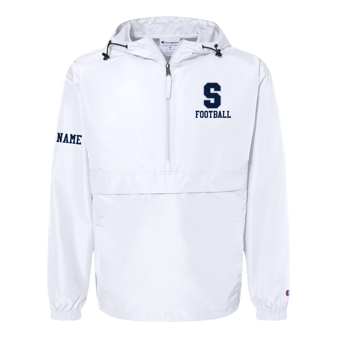 Staples Football Champion Hooded 1/4 Zip Wind Jacket