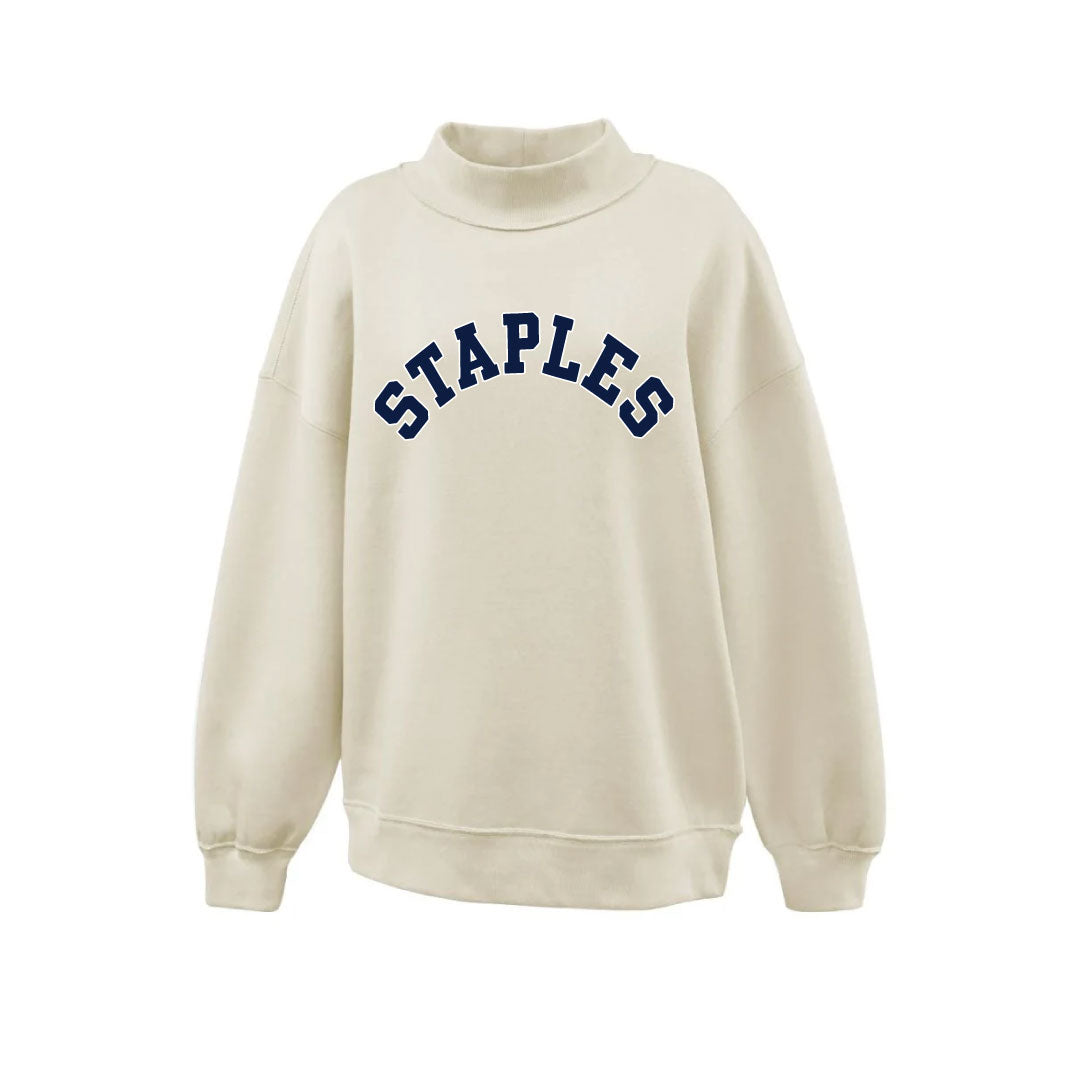 Staples Football Ladies Mockneck Sweatshirt