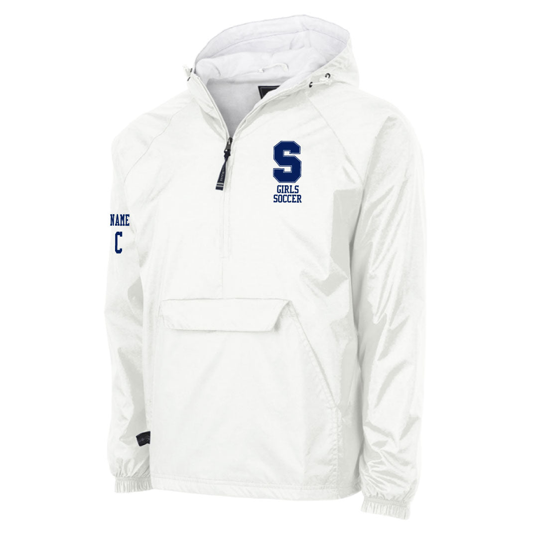 Staples Girls Soccer Team 1/4 Zip Wind Jacket Logowear Staples Girls Soccer Adult S
