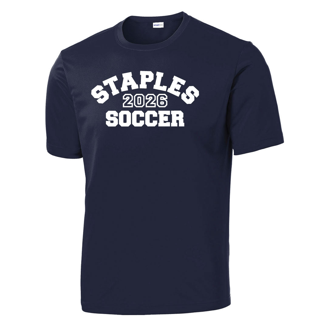 Staples Girls Soccer Practice Tee Logowear Staples Girls Soccer Navy Ladies XS