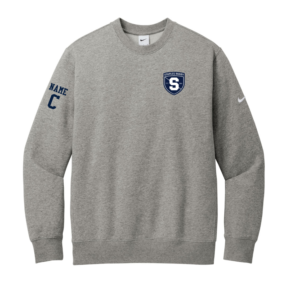 Staples Rugby Nike Crewneck Sweatshirt Logowear Staples Rugby Grey Adult XS