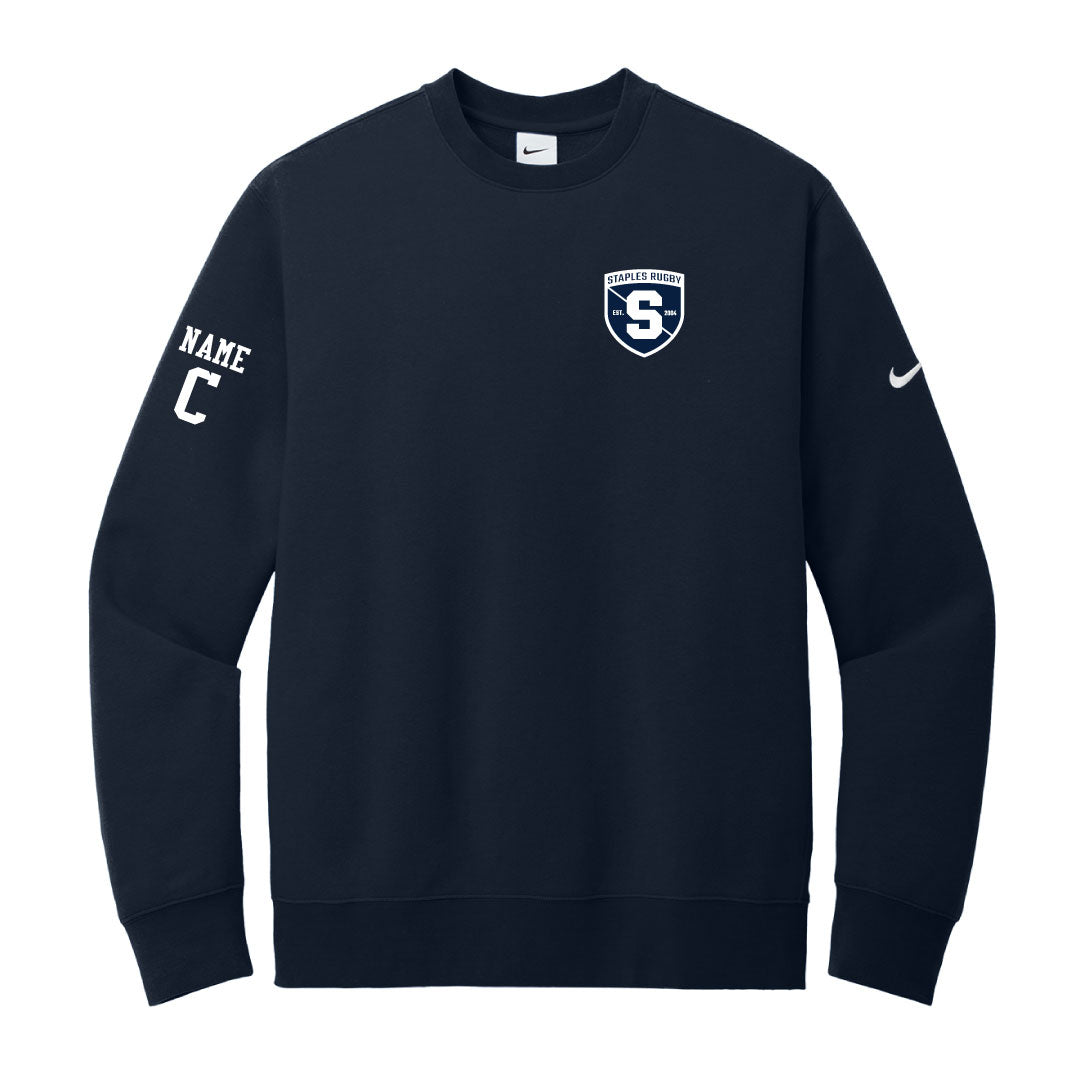 Staples Rugby Nike Crewneck Sweatshirt Logowear Staples Rugby Navy Adult XS