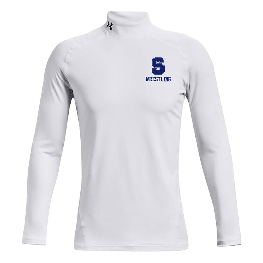 Staples Wrestling UA Compression Long Sleeve Logowear Staples Wrestling White Adult S