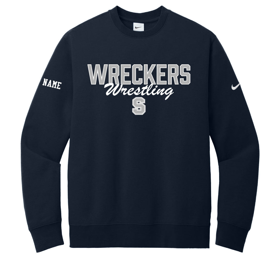 Staples Wrestling Nike Crewneck Sweatshirt Logowear Staples Wrestling Navy Adult S