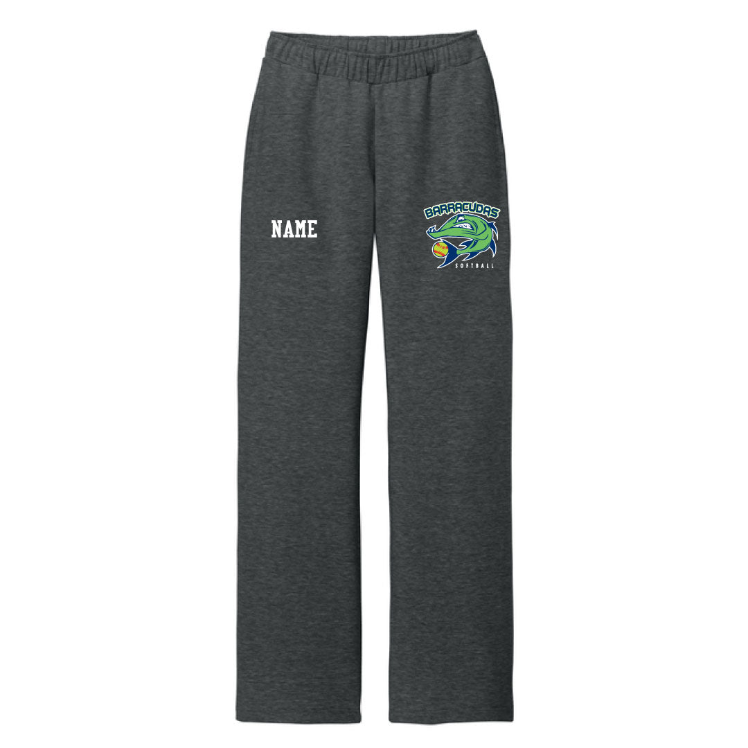 Barracudas Softball Sweatpants Logowear Barracudas Charcoal Youth S Closed Bottom