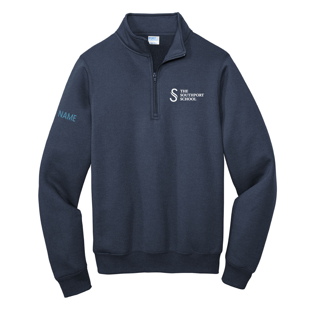 The Southport School Quarter Zip Sweatshirt Logowear The Southport School Navy Mens S