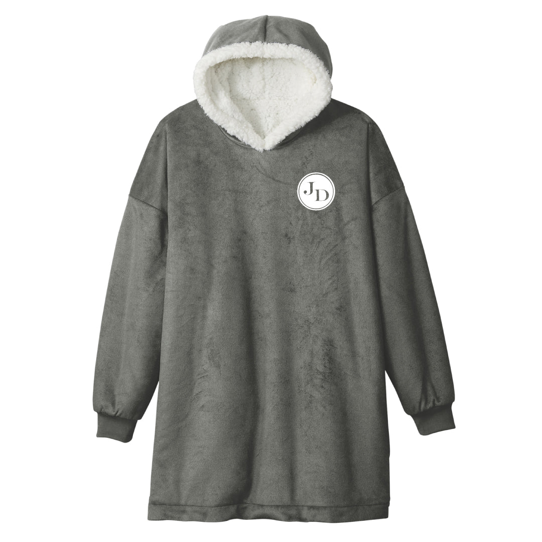 The Spot Dance Overiszed Poncho Blanket Logowear The Spot Just Dance Grey