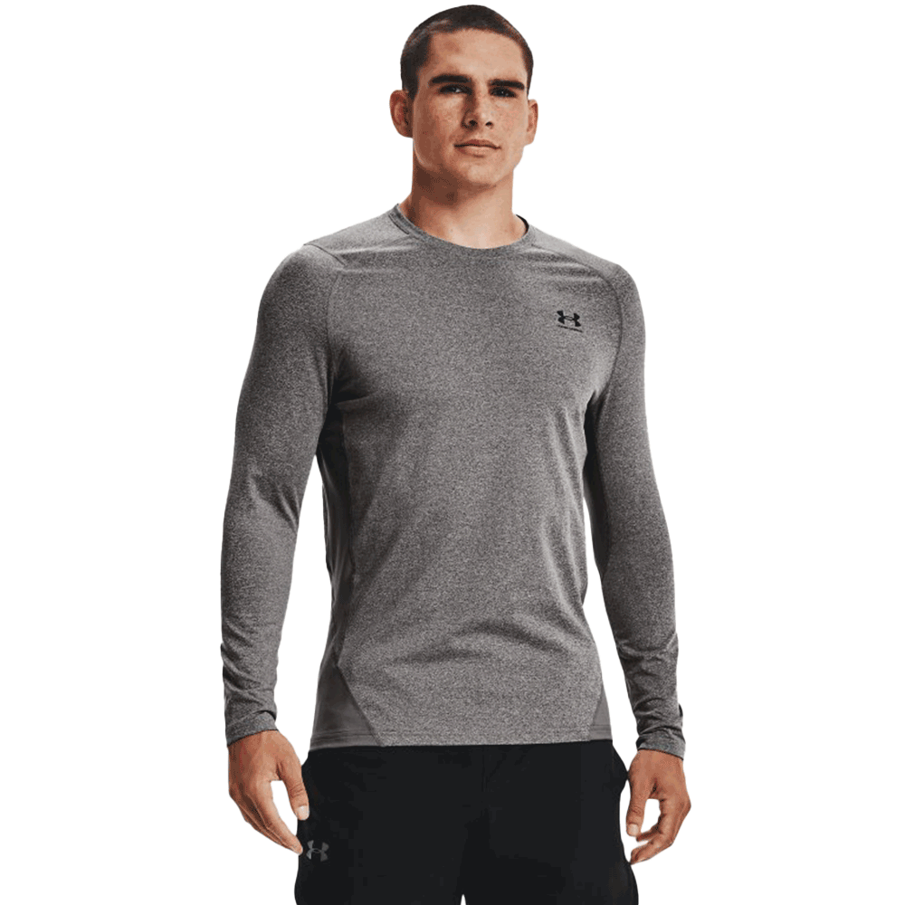 Under Armour Men's ColdGear Armour Fitted Crew Apparel Under Armour Charcoal/Black-020 Small