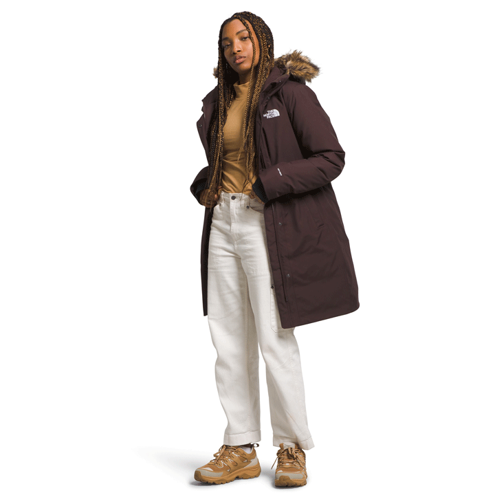 The North Face Women's Arctic Parka Apparel North Face TNF Coal Brown-IOI Small