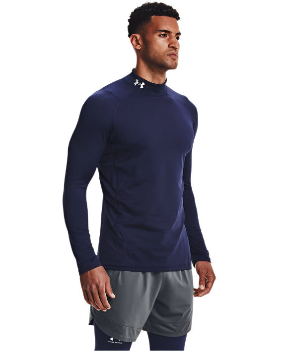 Under Armour Men's ColdGear® Fitted Mock Apparel Under Armour Midnight Navy/White-410 Small