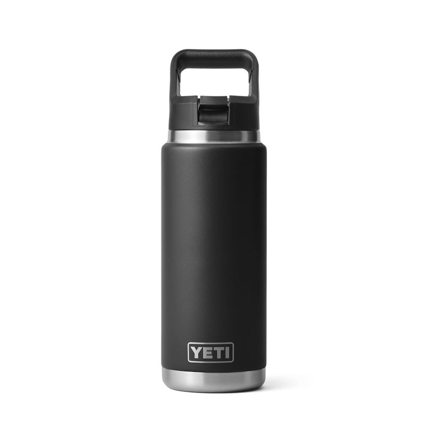 Yeti 26 oz Rambler Bottle w/Straw Cap Accessories Yeti Black
