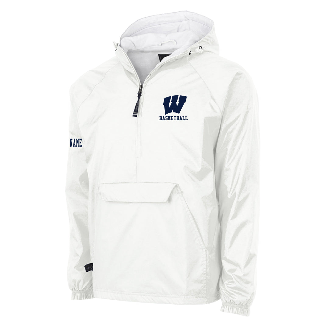 Westport Basketball Hooded 1/2 Zip Wind Jacket Logowear Westport Basketball White Youth S