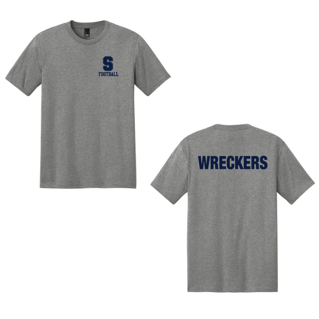 Staples Football Tri Blend "WRECKERS" Tee Logowear Staples Football Grey Frost Men S