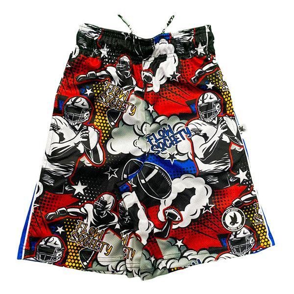 Flow Society Boys Comic Football Attack Short Apparel Flow Society XSmall