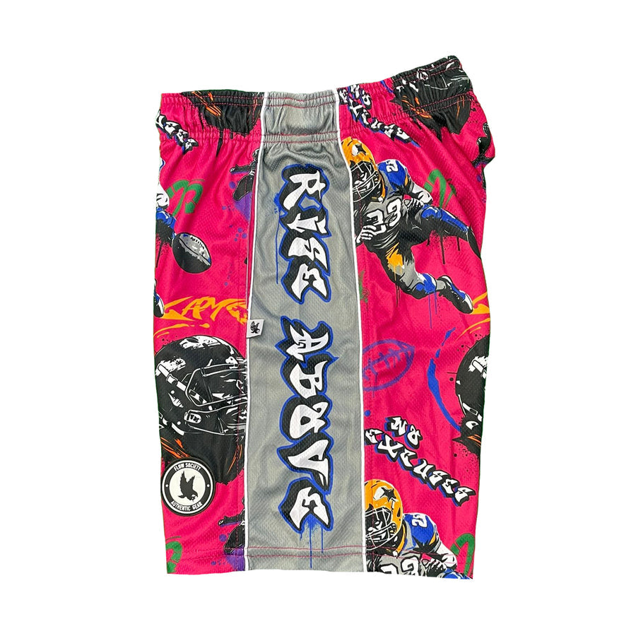 Flow Society Kids Rise Above It Football Graffiti Short Apparel Flow Society