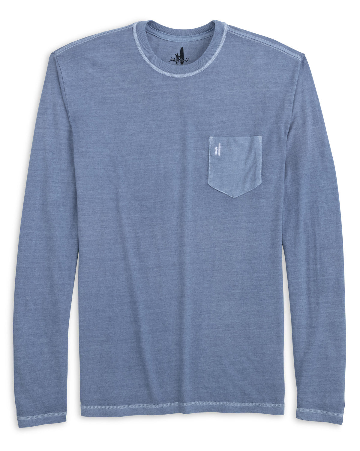 Johnnie O Mens Heathered Brennan 2 0 Long Sleeve Tee Apparel Johnnie-O Navy Small