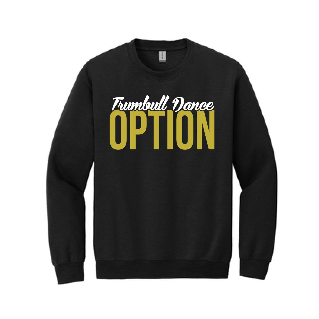 THS Dance Family Crewneck Sweatshirt Logowear Trumbull Dance Team Black Adult S