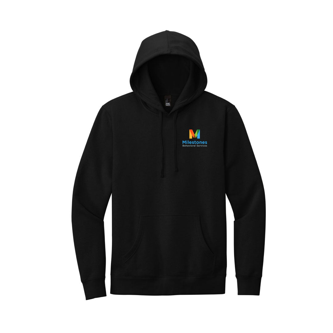 Milestones Hooded Sweatshirt Logowear Milestones Behavioral Services Black Adult XS