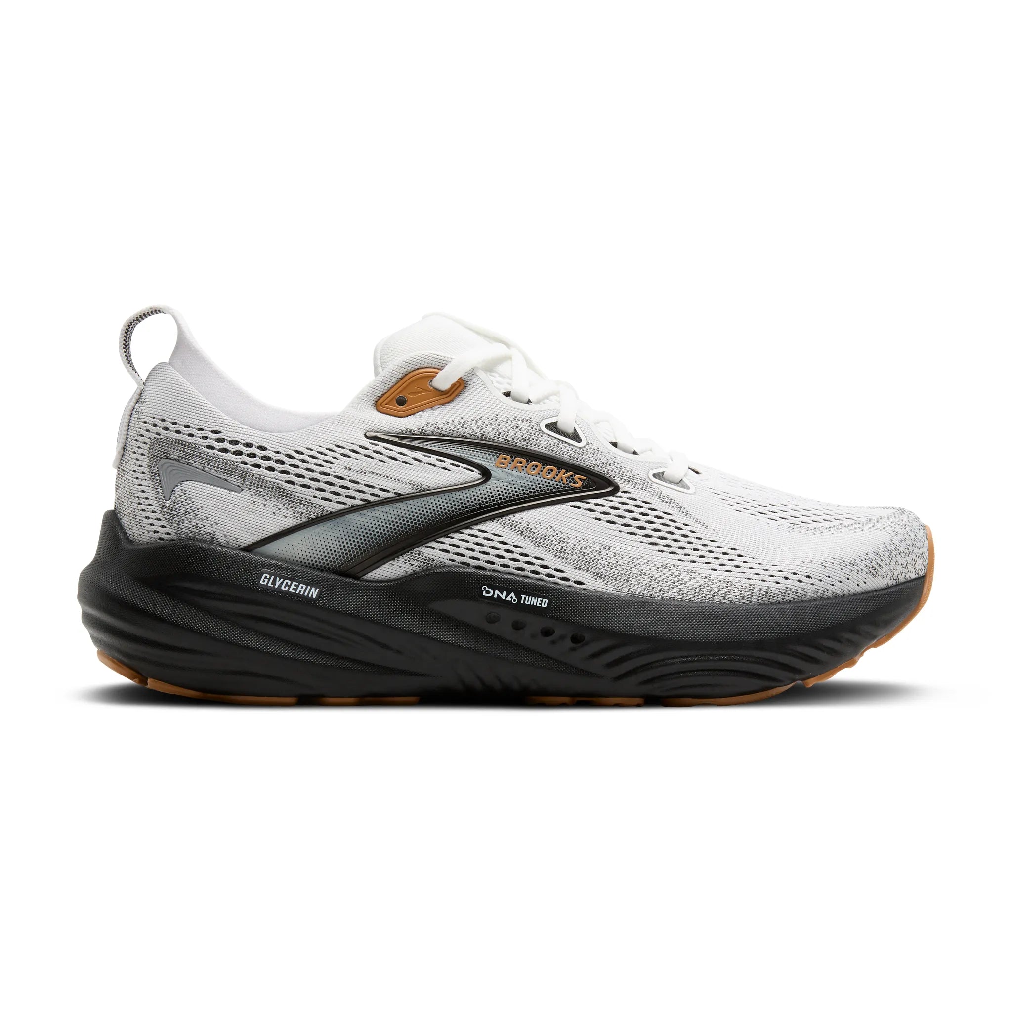 Brooks Men's Glycerin 22 Footwear Brooks White/Grey/Black-135 7.5 Medium-D