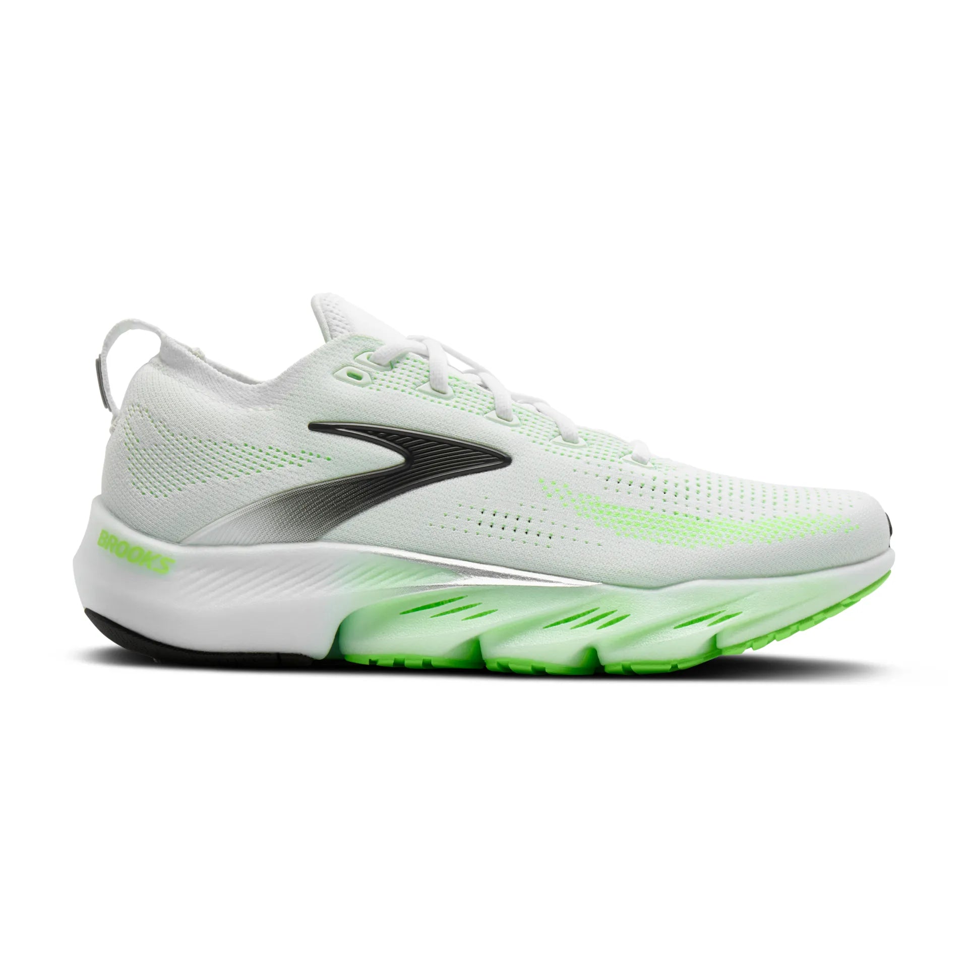Brooks Men's Glycerin Flex Footwear Brooks White/Green Gecko/Phantom-114 7.5 Medium-D