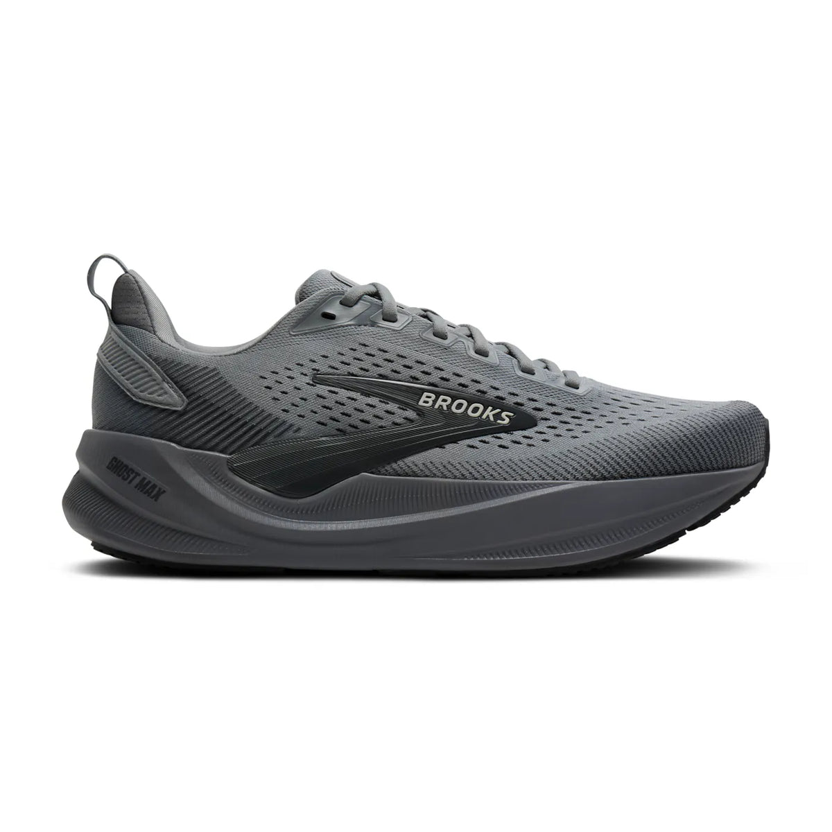 Brooks Men's Ghost Max 4 Footwear Brooks Grey/Grey/Ebony 7.5 Medium-D