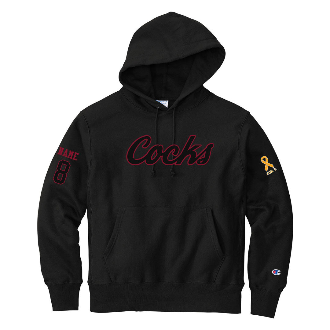USC Rugby Black Champion RW Hoodie Logowear University of So. Carolina Rugby Black w Red Outline Mens S