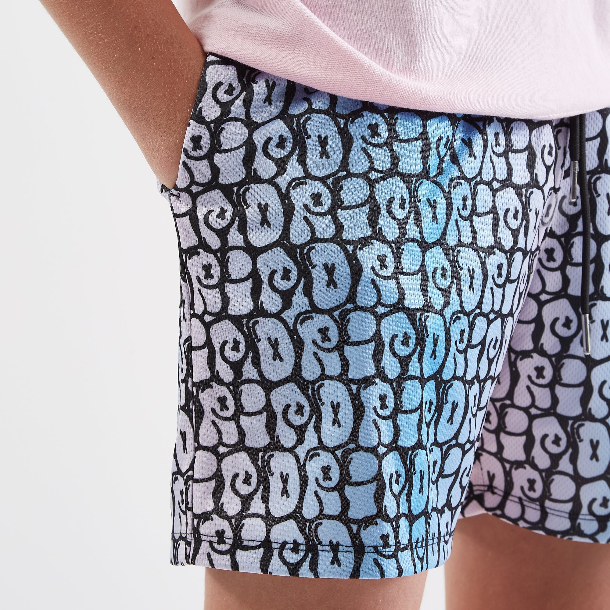 The Drip Shop Kids' Ombre Drip Shorts Apparel The Drip Shop Blue/Pink Youth Small