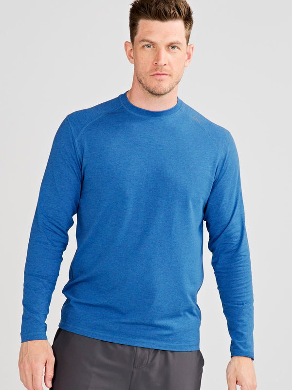Tasc Men's Carrollton Long Sleeve Fitness T-Shirt Apparel Tasc Galactic Blue Heather-482 Small