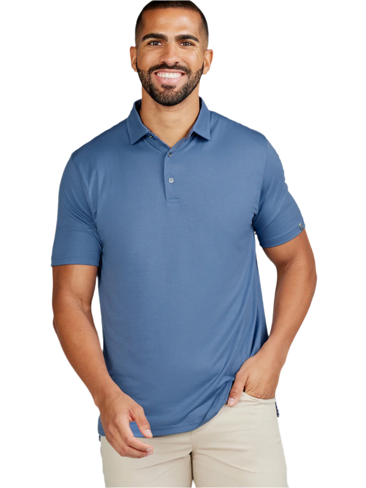 Tasc Mens Cloud Lightweight Polo Apparel Tasc Blue Topaz Heather Small